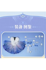 1/3 Delusion Genshin Impact Ganyu Ballet Cosplay Costume